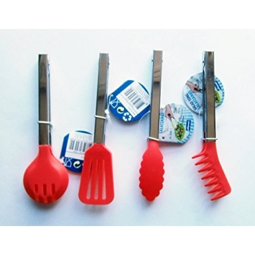 KCHENZANGE Set ROT Edelstahl Grillzange von Eco Bild 1