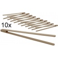 10er Pack Grillzange Ludomax aus Buchenholz, 40 cm Bild 1