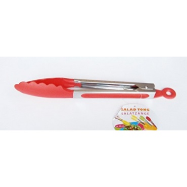 KOCHZANGE 26cm ROT Edelstahl Grillzange Salatzange Eco Bild 1