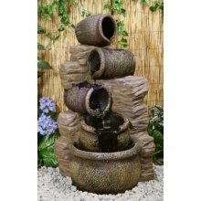 Gartenbrunnen Zimmerbrunnen Kaskadenbrunnen mit Ölkrügen Bild 1