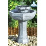 Castille Programmierbarer Solarbrunnen Vogelbad mit LED-Beleuchtung Bild 1