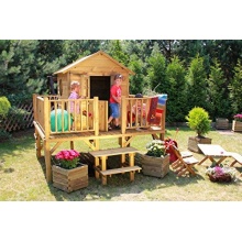 Baumotte Kinderspielhaus Ernie mit Kinderrutsche  Bild 1