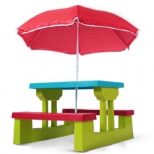 Kindersitzgr.,Sonnenschirm 2 Bnke,Tisch,Infantastic Bild 1