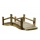 Holz Deko Brcke mit Gelnder braun Bild 1