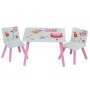 3 tlg. Set Kindersitzgruppe Eule Blumen Kiinder-land Bild 1