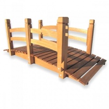 Brcke 150 cm bis 150 kg Kiefernholz Eiche gebeizt Teich Bild 1