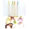 Farbenfrohes Krocket-Spiel aus Holz fr 1-4 Spieler  Bild 1