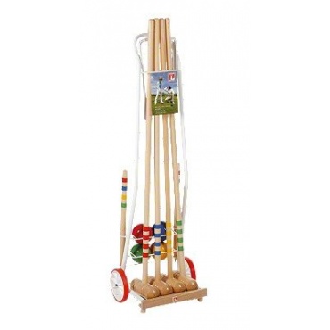 Krocket set aus Holz - mit Wagen von Sport Thieme Bild 1
