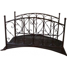 Gartenbrcke mit Gelnder, Deko-Brcke aus Metall, 145 x 79 x 92 cm Bild 1