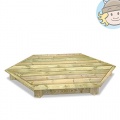 WICKEY Sandkasten,Sankiste Olivia 140cm mit Deckel Bild 1