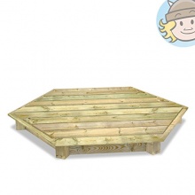 WICKEY Sandkasten,Sankiste Olivia 140cm mit Deckel Bild 1