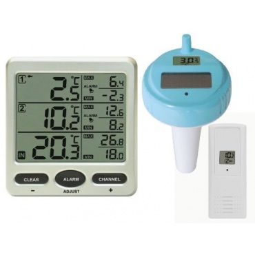 Funk Poolthermometer FT0075 Pool mit 2 Funksensoren Bild 1
