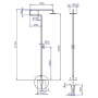 Edelstahldusche IDEAL Trombone,Pooldusche Eichenwald Bild 1