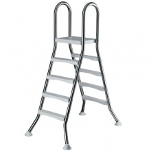 MyPool Edelstahl Hochbeckenleiter 1,20 m,Poolleiter  Bild 1