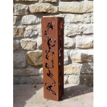 Säule Feuersäule HEPHAISTOS Metall Edelrost 80 cm Bild 1
