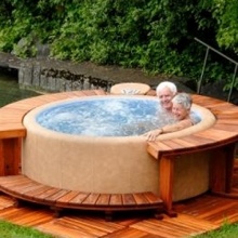 Softub Whirlpool Legend 220 3-4 Personen Camel Pearl Bild 1