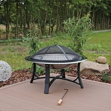 Feuerschale Edelstahl FS2 Feuerstelle Garten mit Grillrost Bild 1