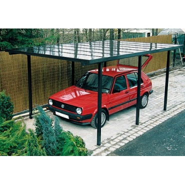Beckmann Aluminium Carport 311 x 496 x 218 cm braun Bild 1