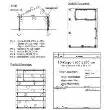 Carport Satteldach SPA 600 x 800cm von PRIKKER Bild 1