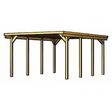 Skan Holz Carport Lausitz 312 x 550 cm kdi Bild 1