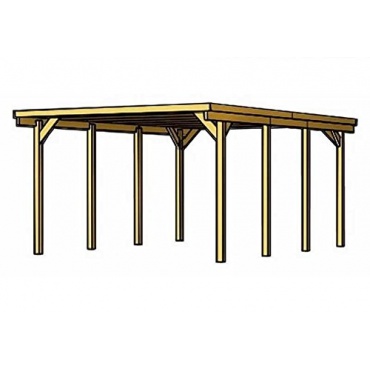 Skan Holz Carport Lausitz 312 x 550 cm kdi Bild 1