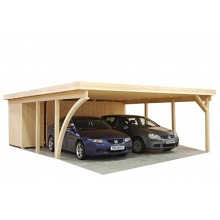 Palmako Carport / Doppelcarport Richard 2 natur Bild 1