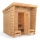 ISIDOR Outdoorsauna Gartensauna 2x2m Massivholz Bild 1