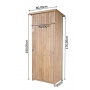 vanvilla Gerteschuppen Holz Flachdach Braun lasiert Bild 1