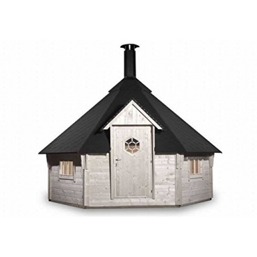 Karibu Woodfeeling Grillkota 2 44 mm Grillhütte  Bild 1