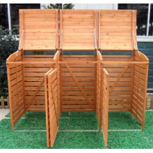 Mlltonnenbox fr 3 Mlltonnen,Nadelholz,benedomi Bild 1