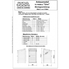 JODA Anbaumodul für Mülltonnenbox UNO  von dynamic24 Bild 1