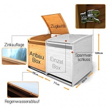 Mülltonnenbox Holz 240 L Gartenbox von Serina Bild 1