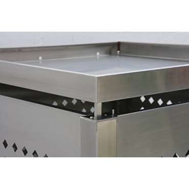 Mlltonnenbox Edelstahl fr 2 Tonnenn bis 120l,Grepect Bild 1