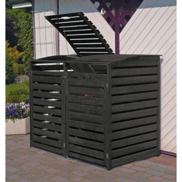Mlltonnenbox aus Holz Vario III fr 2 Tonnen,PROMEX Bild 1