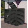 Mlltonnenbox aus Holz Vario III fr 2 Tonnen,PROMEX Bild 1