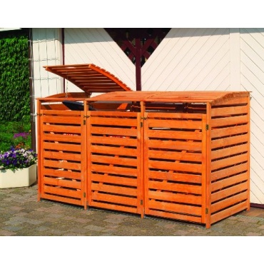 Promex Vario III Mlltonnenbox fr 3 Tonnen, braun Bild 1