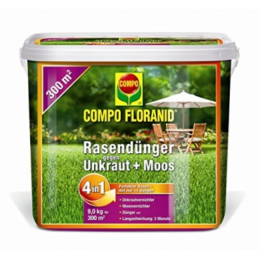 Compo Floranid Rasendnger gg Unkraut,Moos 4-in-1,9 kg Bild 1