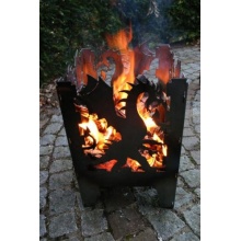 Feuerkorb DRACHE Gr. XXL aus Stahl Bild 1