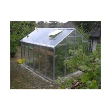 TOP Gewächshaus mit Glas stabil 2,5 x 4,06 m Bild 1