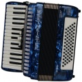 Weltmeister Piano Akkordeon Rubin 30/60//II/3 blauperloid Bild 1