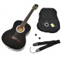 Ts-Ideen 4/4 Akustik Klassik Konzert Gitarre Schwarz Bild 1