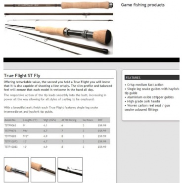 DAIWA TRUE FLIGHT ST Fliegenfischen Rute 2,9m  Bild 1