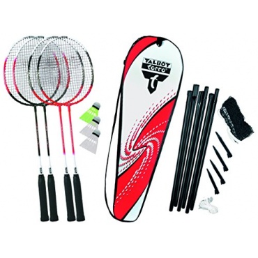 Talbot Torro Set Badminton 4-Attacker Netz RotWei  Bild 1