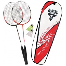 Talbot Torro Badmintonset 2 Schläger Premium RotWeiß Bild 1
