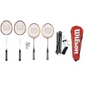 Wilson Badmintonset 2Gro 2Klein Netz Pfosten Blle Bild 1
