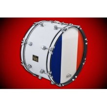 drum-tec Nation - Frankreich 18 Zoll Marching Bass Drum Bild 1