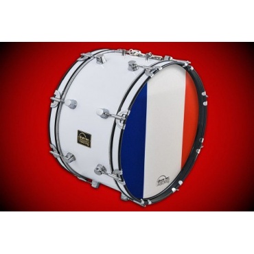 drum-tec Nation - Frankreich 18 Zoll Marching Bass Drum Bild 1