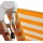 Alu-Markise 3x2,5m gelb-creme gestreift Bild 5