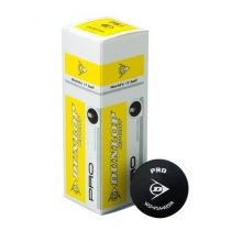 DUNLOP Pro Squashblle 3er 2 gelbe Punkte Bild 1