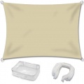 Sonnensegel Rechteck 2x3 HDPE CelinaSun sand beige Bild 1